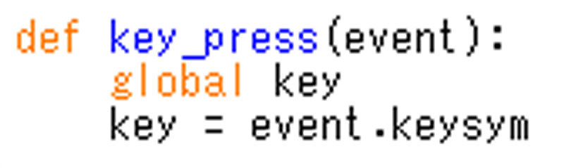 keysymのサンプルコード